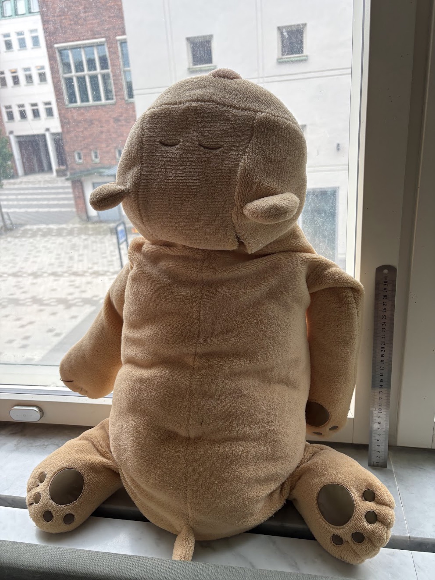 两只毛绒熊打包出（超大泰迪 + 米色睡觉熊，150 kr） (4)